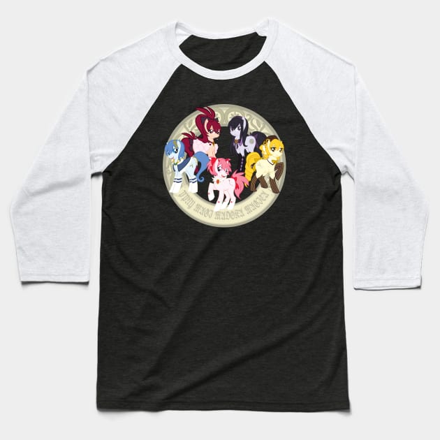 Poni Magi Madoka Magica Baseball T-Shirt by Novanator